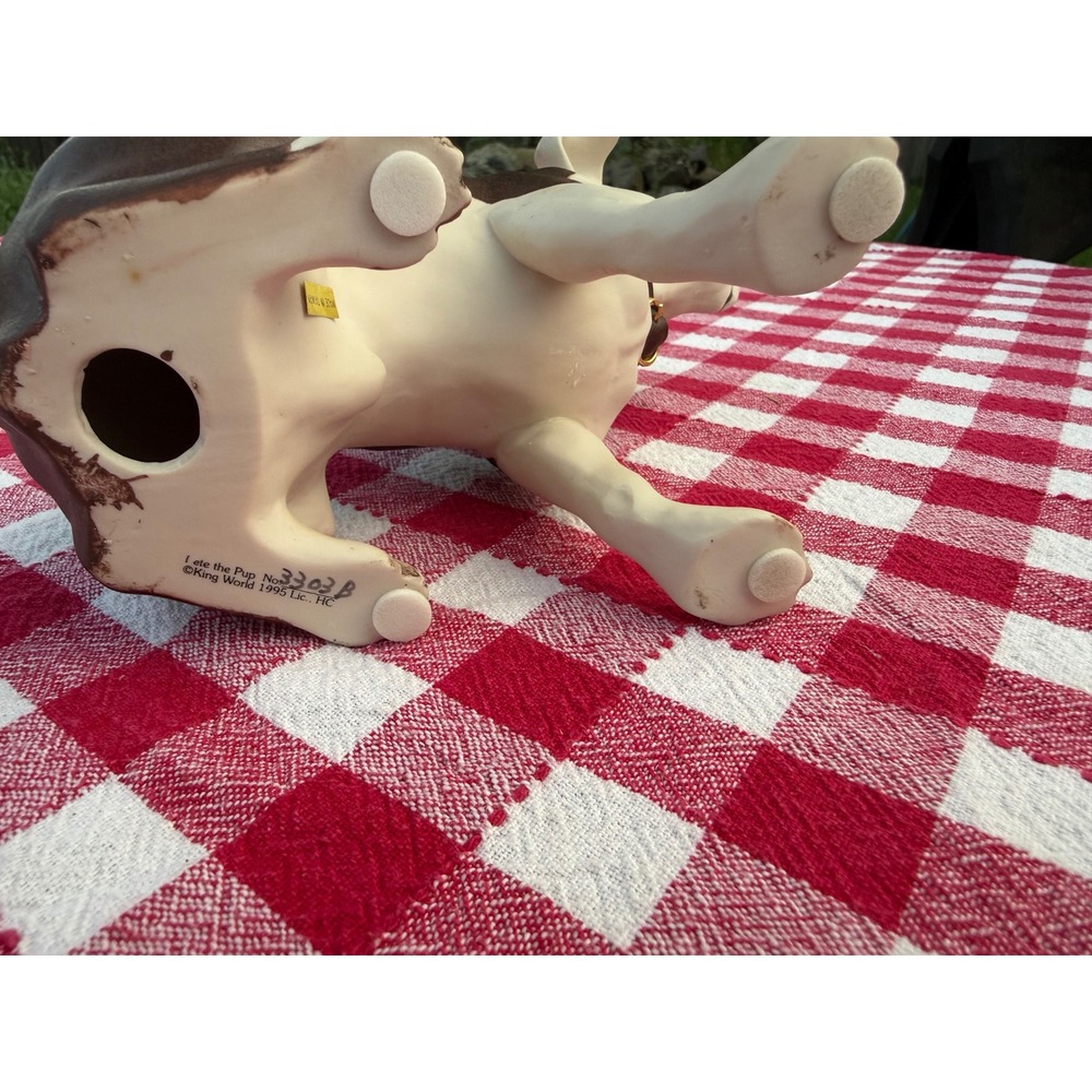 Vintage 1995 King World Little Rascals Pete the Pup Figurine 3303B Dog Statue - Picture 5 of 11